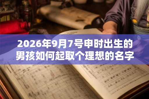 2026年9月7号申时出生的男孩如何起取个理想的名字和五行属性