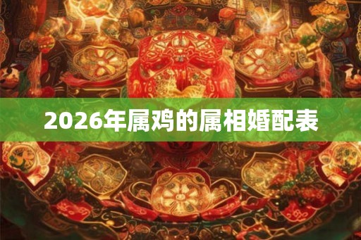 2026年属鸡的属相婚配表