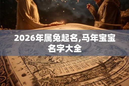 2026年属兔起名,马年宝宝名字大全