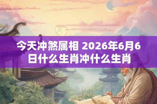 今天冲煞属相 2026年6月6日什么生肖冲什么生肖