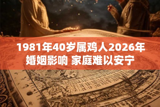 1981年40岁属鸡人2026年婚姻影响 家庭难以安宁