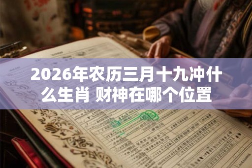 2026年农历三月十九冲什么生肖 财神在哪个位置