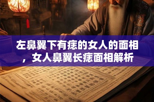 左鼻翼下有痣的女人的面相，女人鼻翼长痣面相解析
