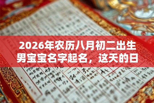 2026年农历八月初二出生男宝宝名字起名，这天的日子好不好？