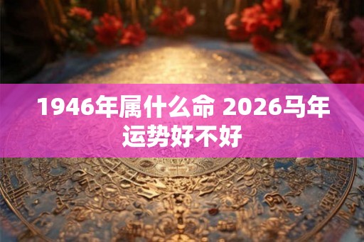 1946年属什么命 2026马年运势好不好