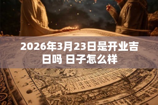 2026年3月23日是开业吉日吗 日子怎么样