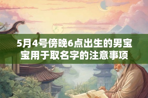 5月4号傍晚6点出生的男宝宝用于取名字的注意事项