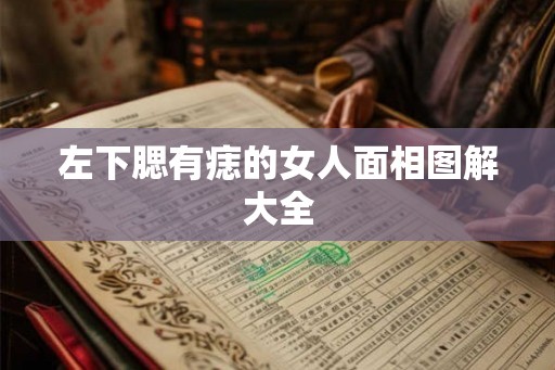 左下腮有痣的女人面相图解大全 左下腮有痣的女人面相图解大全