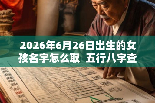 2026年6月26日出生的女孩名字怎么取  五行八字查询