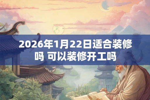 2026年1月22日适合装修吗 可以装修开工吗