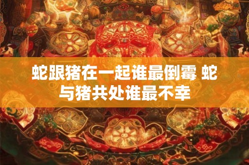 蛇跟猪在一起谁最倒霉 蛇与猪共处谁最不幸