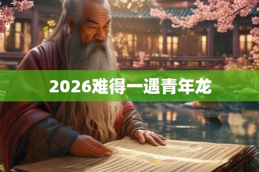 2026难得一遇青年龙