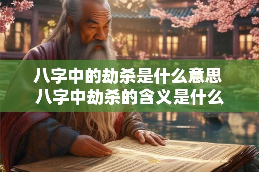 八字中的劫杀是什么意思 八字中劫杀的含义是什么