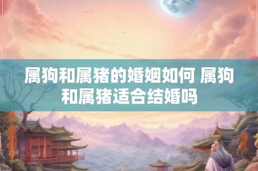 属狗和属猪的婚姻如何 属狗和属猪适合结婚吗