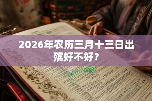 2026年农历三月十三日出殡好不好？