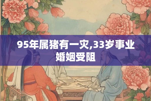 95年属猪有一灾,33岁事业婚姻受阻