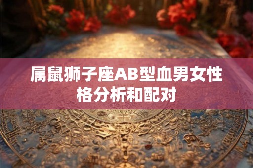 属鼠狮子座AB型血男女性格分析和配对