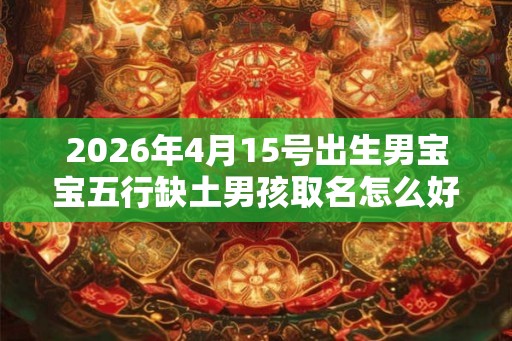 2026年4月15号出生男宝宝五行缺土男孩取名怎么好
