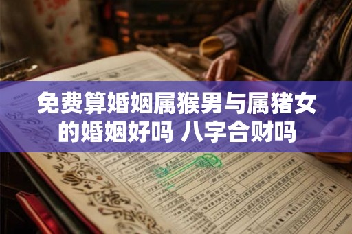 免费算婚姻属猴男与属猪女的婚姻好吗 八字合财吗