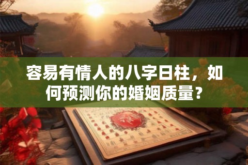 容易有情人的八字日柱，如何预测你的婚姻质量？