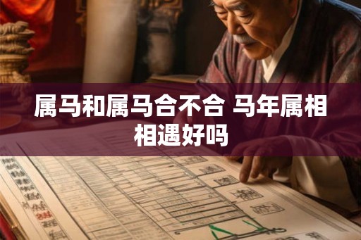 属马和属马合不合 马年属相相遇好吗