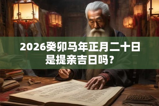 2026癸卯马年正月二十日是提亲吉日吗？