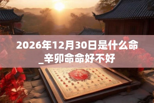2026年12月30日是什么命_辛卯命命好不好