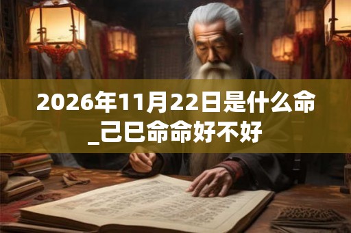 2026年11月22日是什么命_己巳命命好不好
