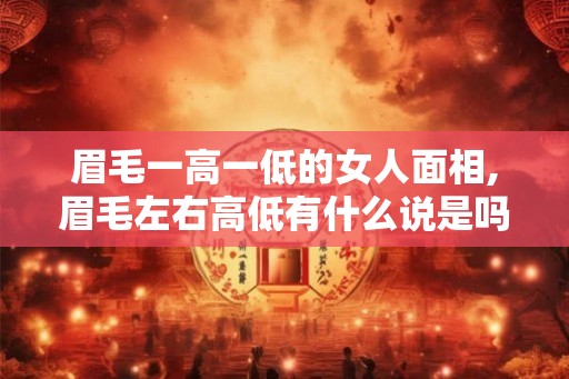 眉毛一高一低的女人面相,眉毛左右高低有什么说是吗
