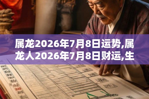 属龙2026年7月8日运势,属龙人2026年7月8日财运,生肖龙2026年7月8日运势 属龙2026年7月8日运势,属龙人2026年7月8日财运,生肖龙2026年7月8日运势