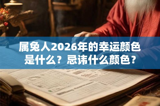 属兔人2026年的幸运颜色是什么？忌讳什么颜色？
