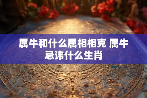 属牛和什么属相相克 属牛忌讳什么生肖