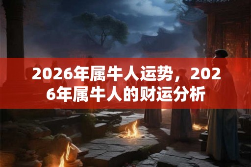 2026年属牛人运势，2026年属牛人的财运分析
