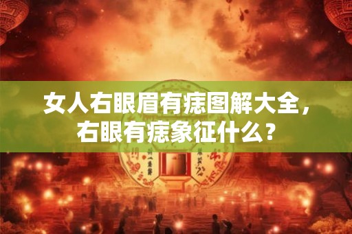 女人右眼眉有痣图解大全，右眼有痣象征什么？