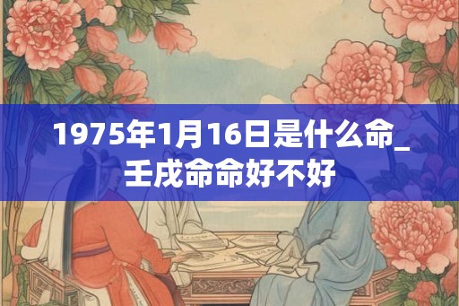 1975年1月16日是什么命_壬戌命命好不好 1975年1月16日是什么命_壬戌命命好不好