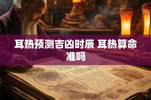 耳热预测吉凶时辰 耳热算命准吗