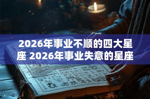2026年事业不顺的四大星座 2026年事业失意的星座