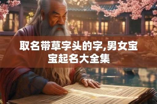 取名带草字头的字,男女宝宝起名大全集