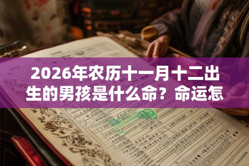 2026年农历十一月十二出生的男孩是什么命？命运怎么样？