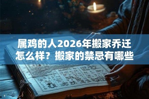 属鸡的人2026年搬家乔迁怎么样？搬家的禁忌有哪些？