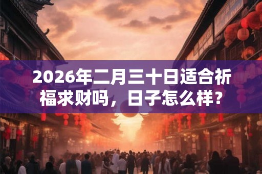 2026年二月三十日适合祈福求财吗,日子怎么样? 2026年二月三十日适合祈福求财吗,日子怎么样?