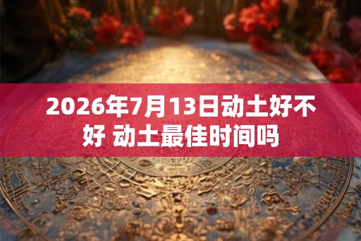 2026年7月13日动土好不好 动土最佳时间吗