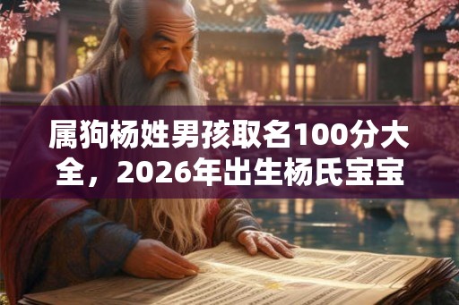 属狗杨姓男孩取名100分大全，2026年出生杨氏宝宝取名