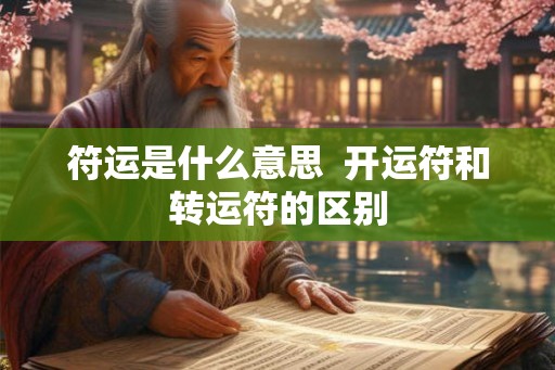 符运是什么意思 开运符和转运符的区别 符运是什么意思 开运符和转运符的区别