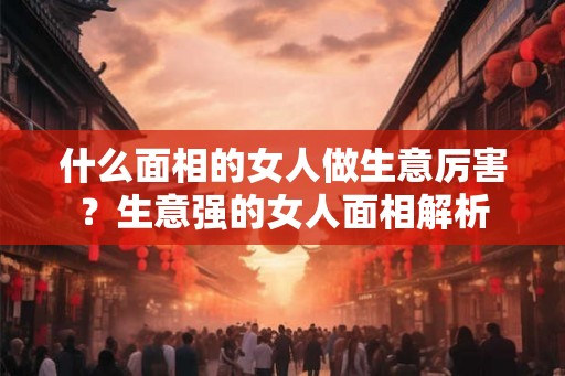什么面相的女人做生意厉害？生意强的女人面相解析