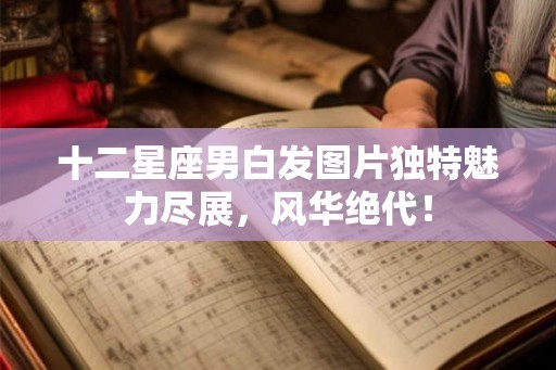 十二星座男白发图片独特魅力尽展，风华绝代！