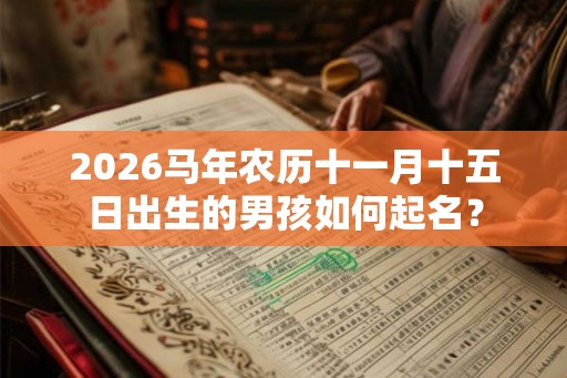2026马年农历十一月十五日出生的男孩如何起名？