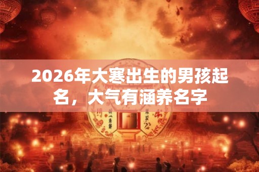 2026年大寒出生的男孩起名,大气有涵养名字 2026年大寒出生的男孩起名,大气有涵养名字
