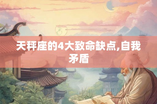 天秤座的4大致命缺点,自我矛盾