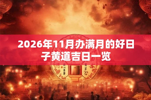 2026年11月办满月的好日子黄道吉日一览